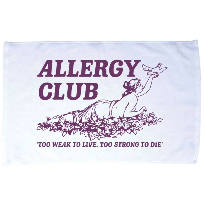 Allergy Club Funny Aesthetic Cartoon Microfiber Hand Towel