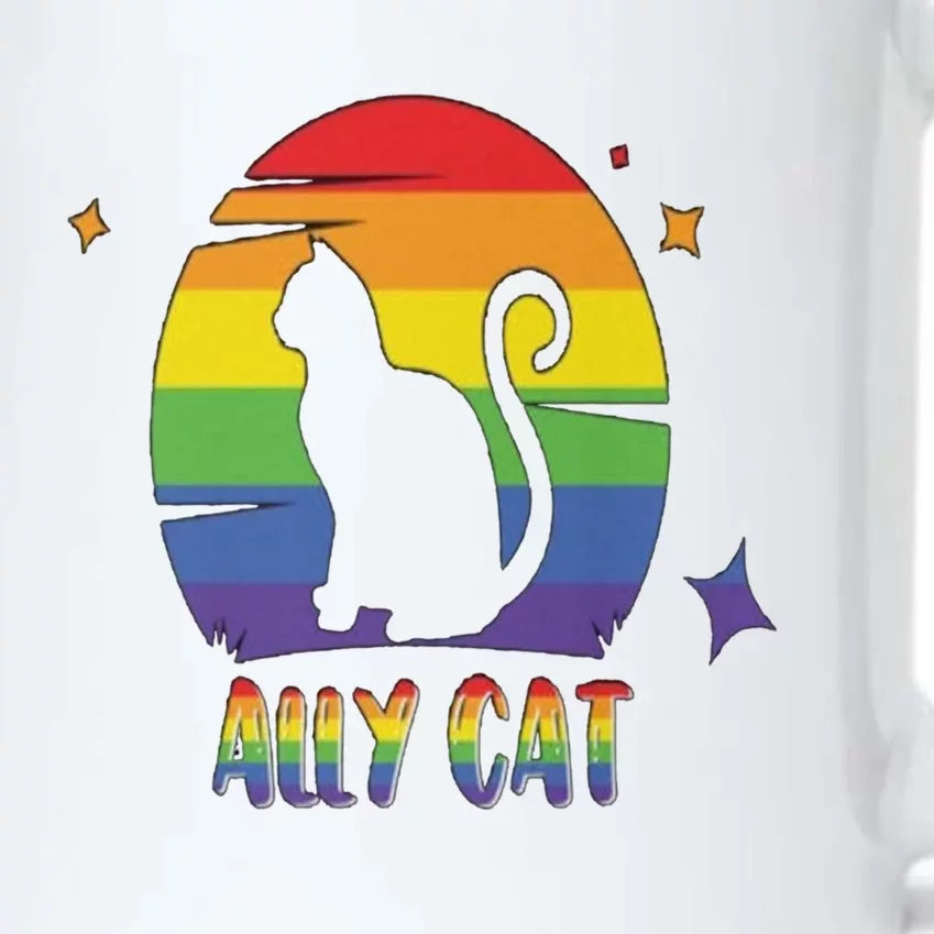 Ally Cat Funny Kitten Lgbt Pride Month Gift Black Color Changing Mug