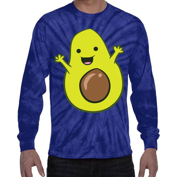 Avocado Costume Funny Avocado Halloween Costume Avocado Tie-Dye Long Sleeve Shirt