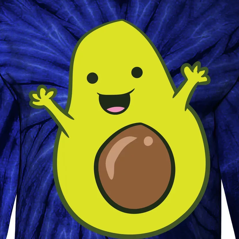 Avocado Costume Funny Avocado Halloween Costume Avocado Tie-Dye Long Sleeve Shirt