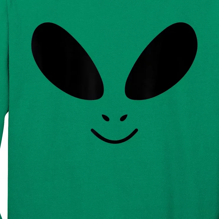 Alien Costume Funny Green Face Halloween Party Adults Long Sleeve Shirt