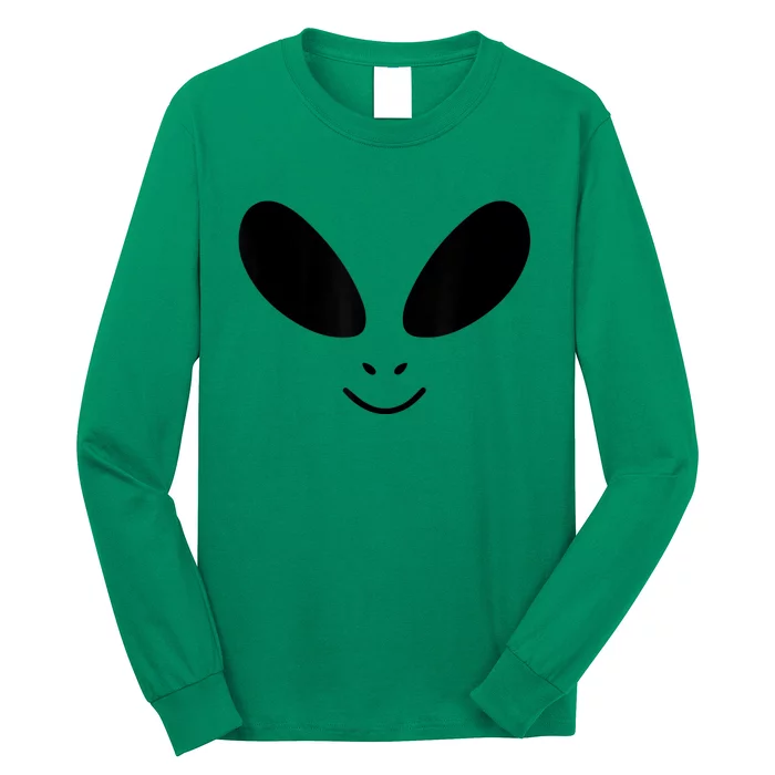 Alien Costume Funny Green Face Halloween Party Adults Long Sleeve Shirt