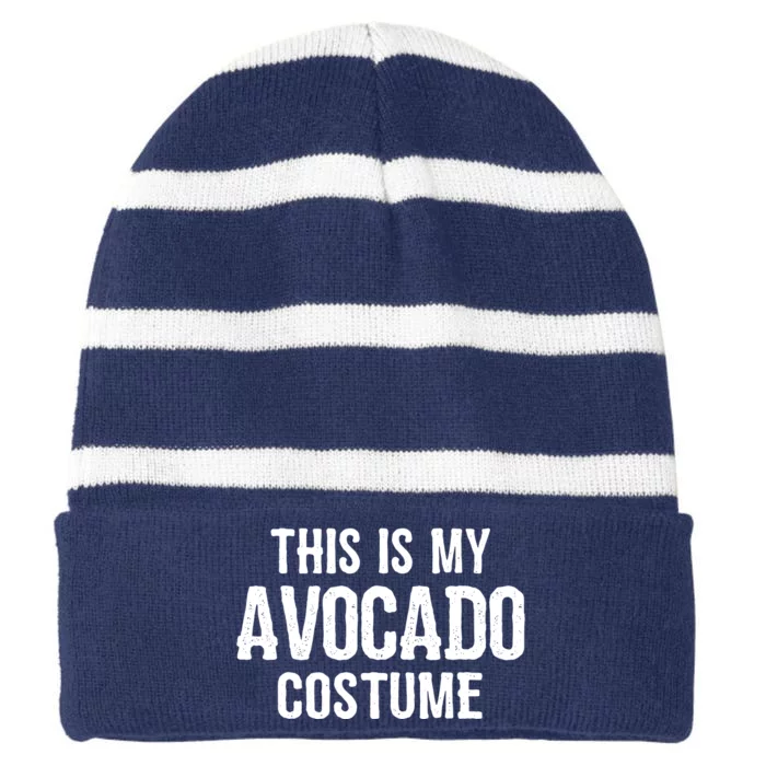 Avocado Costume Funny Easy Halloween Costumes Striped Beanie with Solid Band