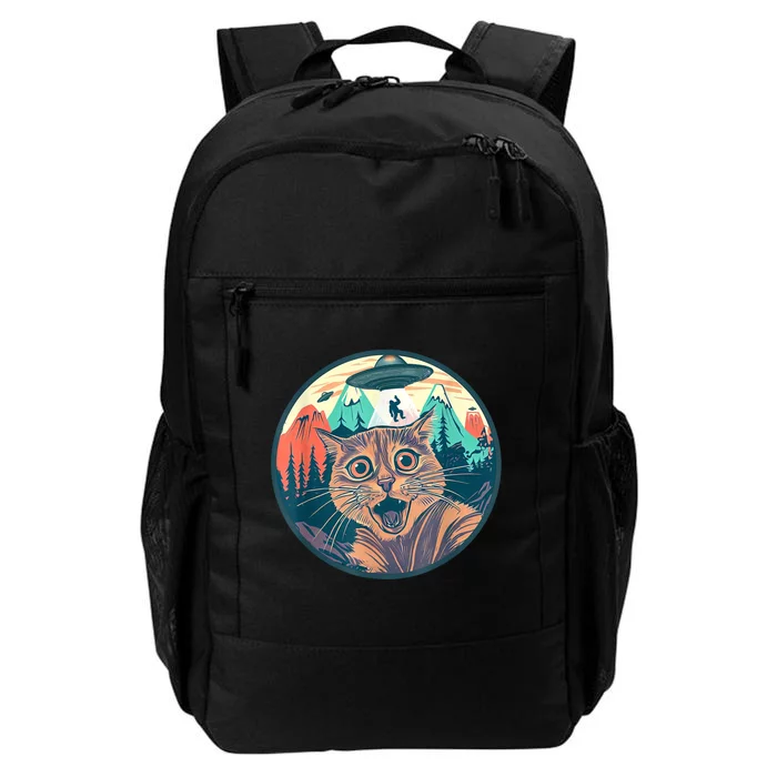 Alien Cat Funny Vintage Ufo Daily Commute Backpack