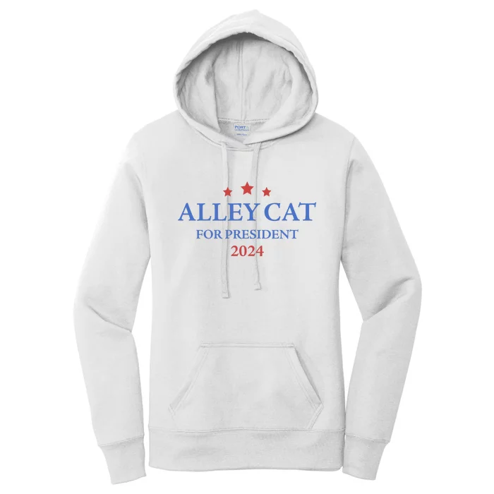 Alley Cat For President Trump 2024 Women's Pullover Hoodie