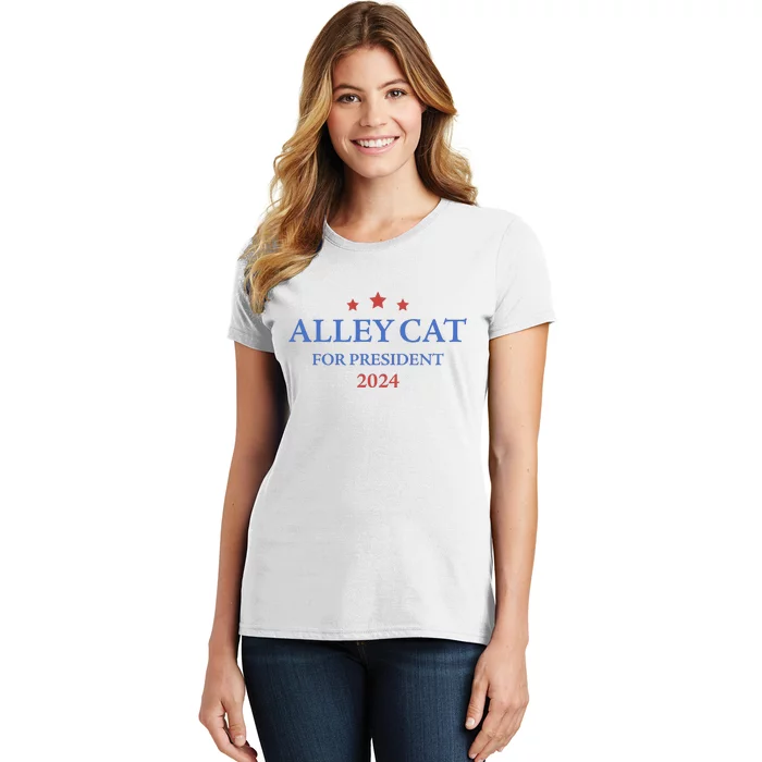 Alley Cat For President Trump 2024 Women's T-Shirt