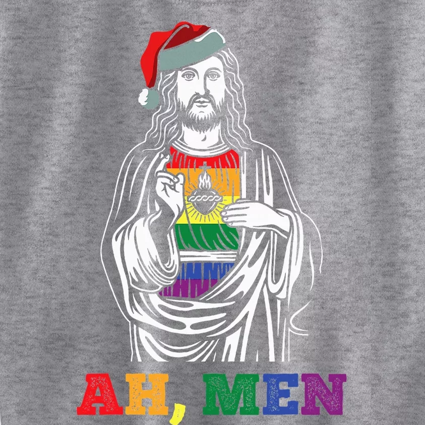 Ah  Christmas Funny LGBTQ Pride XMas Jesus Gay Christian Kids Sweatshirt