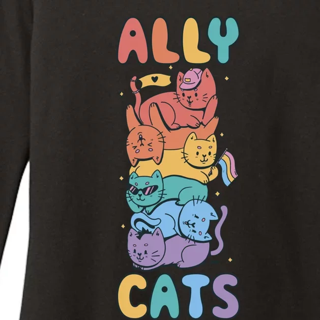 Ally Cat Funny Gift Womens CVC Long Sleeve Shirt