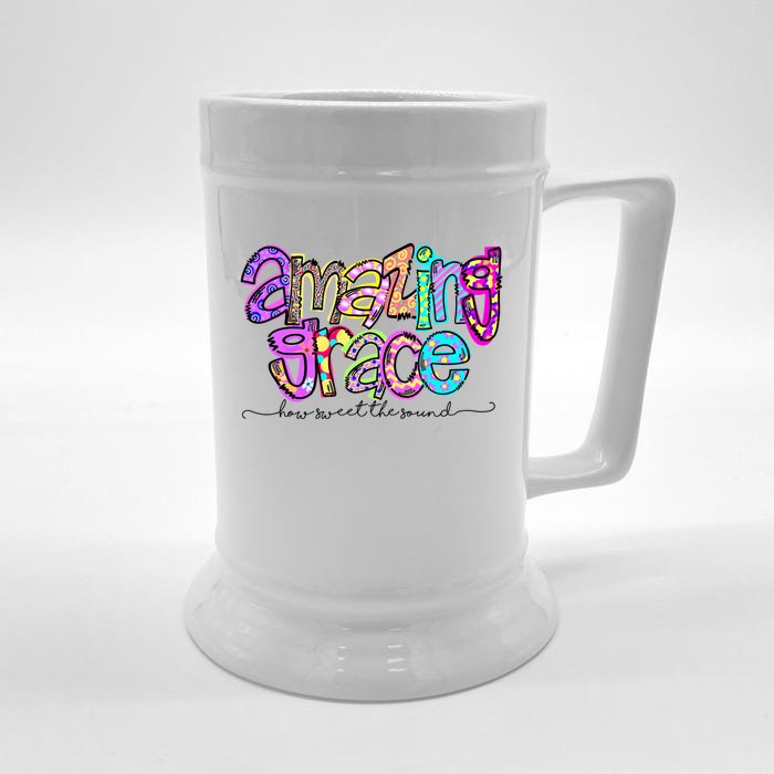 Amazinggiftgrace Christian Faith Jesus God Lover Religious Funny Gift Front & Back Beer Stein