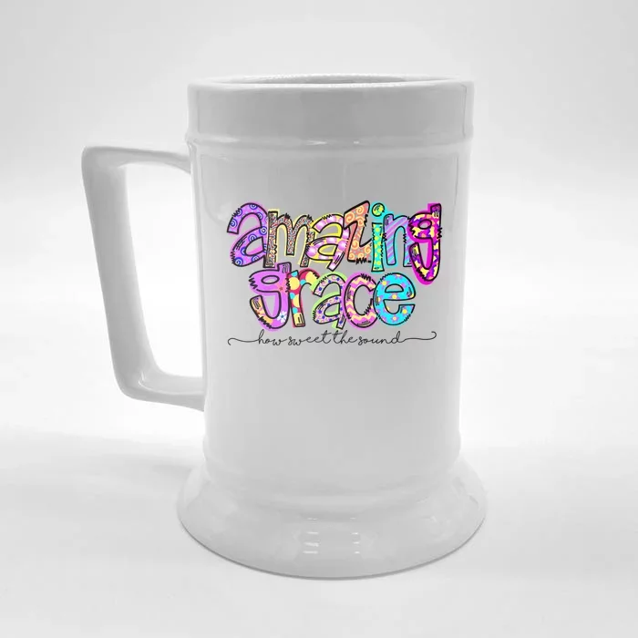 Amazinggiftgrace Christian Faith Jesus God Lover Religious Funny Gift Front & Back Beer Stein