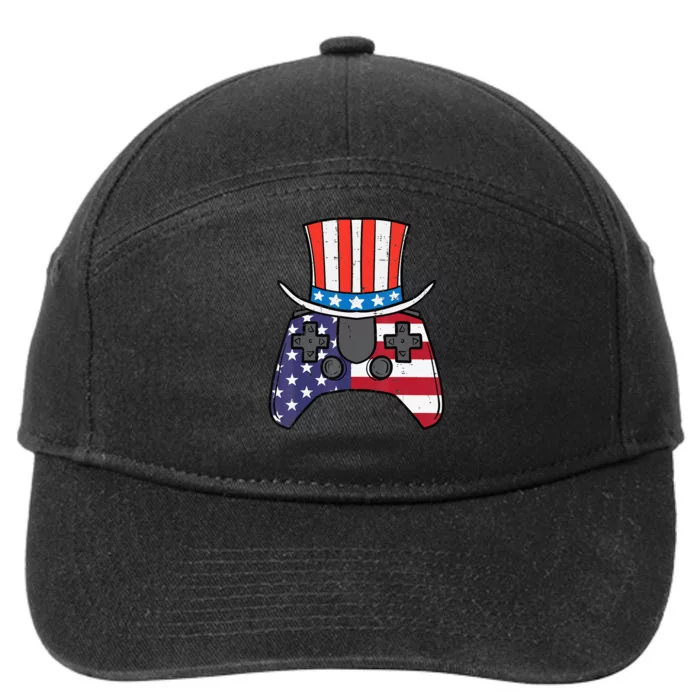 American Controller Fourth funny July 4Th Gamer 7-Panel Snapback Hat