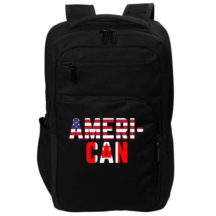 American Canadian Flag America Canada Patriotic Impact Tech Backpack