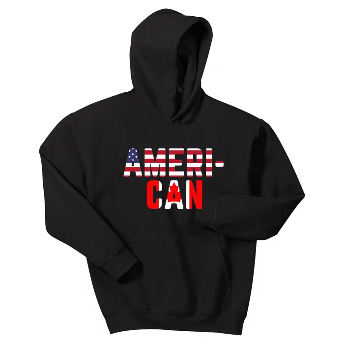 American Canadian Flag America Canada Patriotic Kids Hoodie