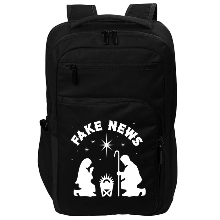 Atheist Christmas Fake News Nativity Scene Anti Xmas Gift Impact Tech Backpack