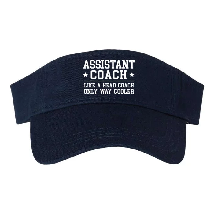 Assistant Coach Funny Sports Coaching Gift Valucap Bio-Washed Visor