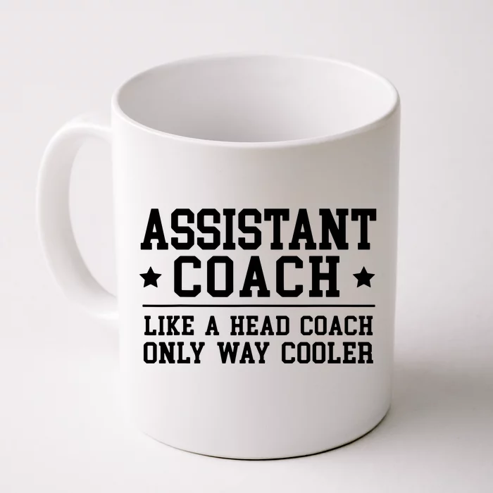 Assistant Coach Funny Sports Coaching Gift Front & Back Coffee Mug