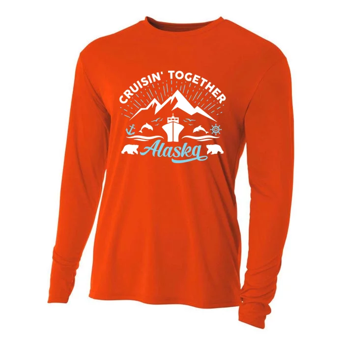 Alaska Cruise Family Vacation Friends Group Travel Matching Gift Cooling Performance Long Sleeve Crew