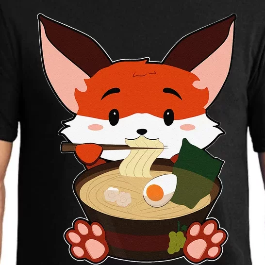 Anime Cute Fox Japanese Ramen Noodles Kawaii Gift Pajama Set