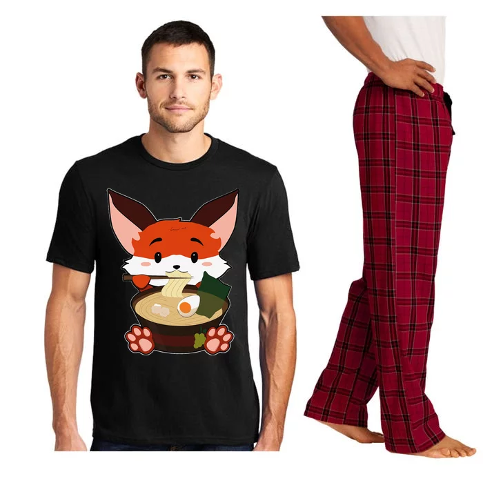 Anime Cute Fox Japanese Ramen Noodles Kawaii Gift Pajama Set