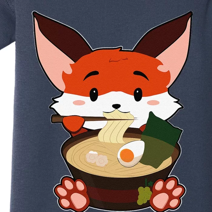 Anime Cute Fox Japanese Ramen Noodles Kawaii Gift Baby Bodysuit