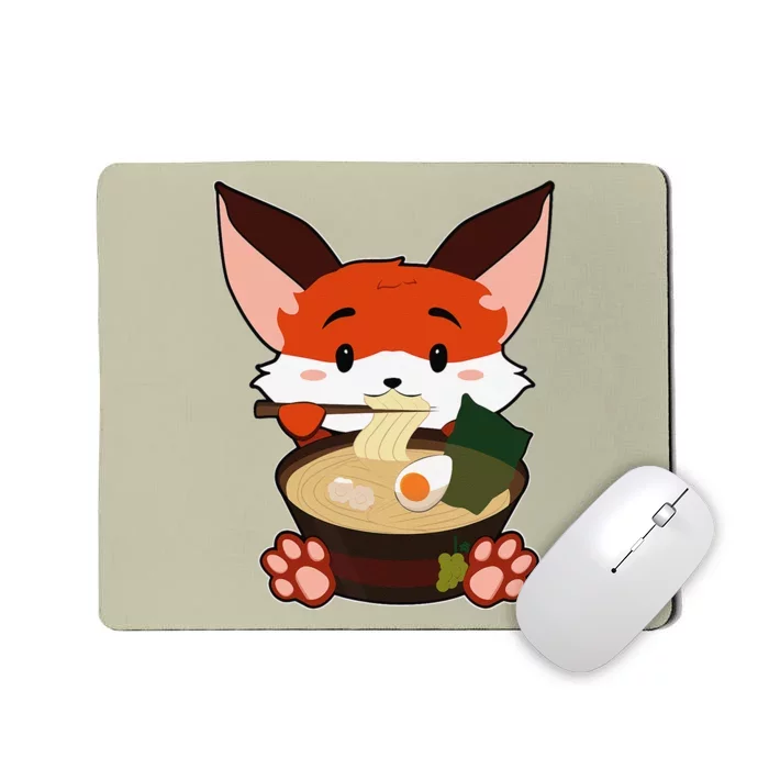 Anime Cute Fox Japanese Ramen Noodles Kawaii Gift Mousepad