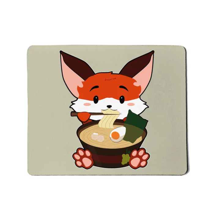 Anime Cute Fox Japanese Ramen Noodles Kawaii Gift Mousepad