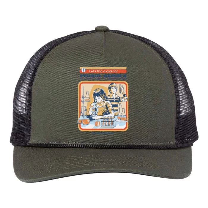 A Cure For Stupid People Retro Rope Trucker Hat Cap