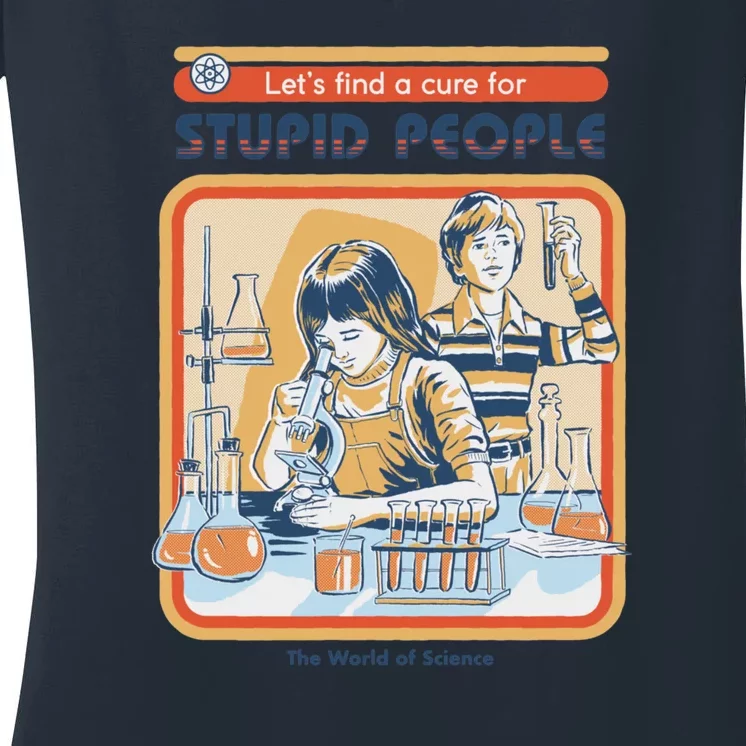 A Cure For Stupid People Women's V-Neck T-Shirt