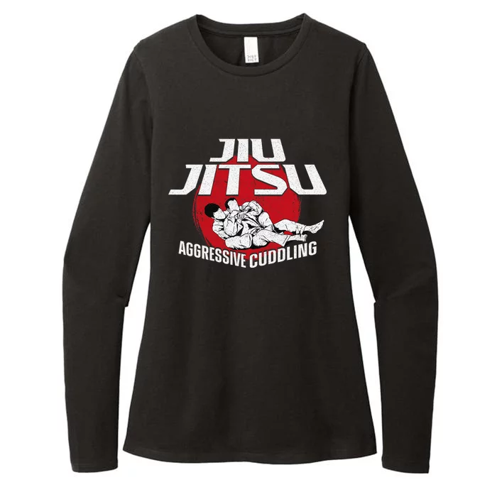 Aggressive Cuddling Funny Jiu Jitsu BJJ Fighter Womens CVC Long Sleeve Shirt