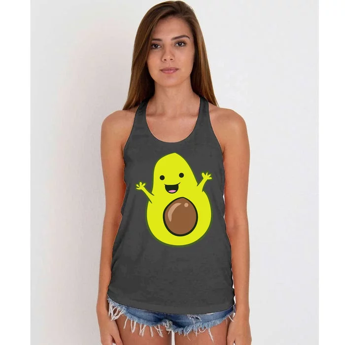 Avocado Costume Funny Avocado Halloween Costume Avocado Women's Knotted Racerback Tank