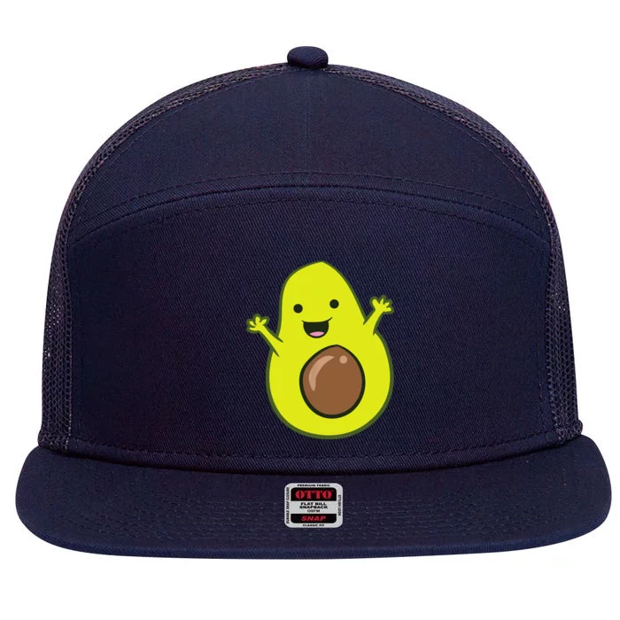 Avocado Costume Funny Avocado Halloween Costume Avocado 7 Panel Mesh Trucker Snapback Hat