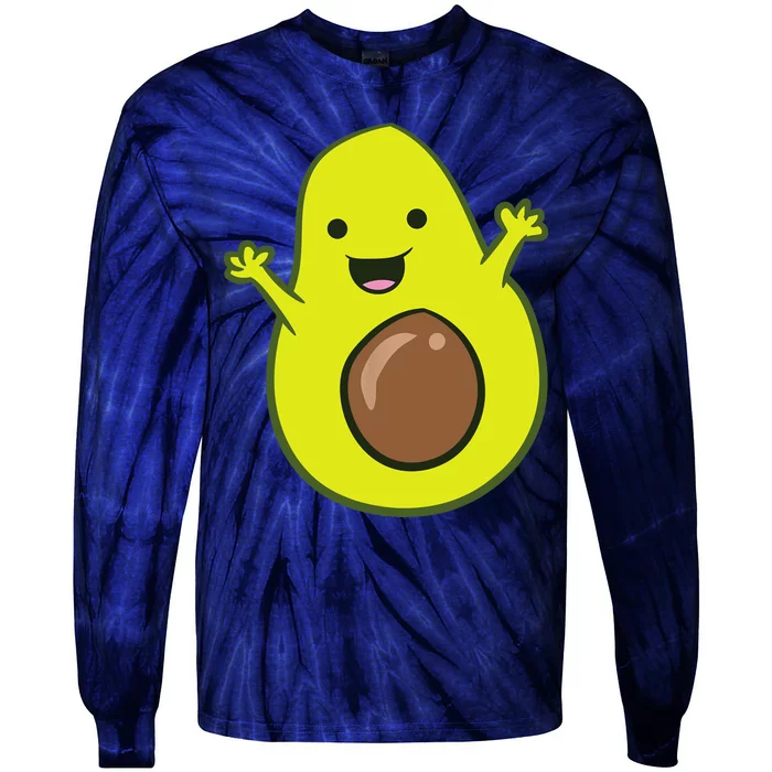 Avocado Costume Funny Avocado Halloween Costume Avocado Tie-Dye Long Sleeve Shirt