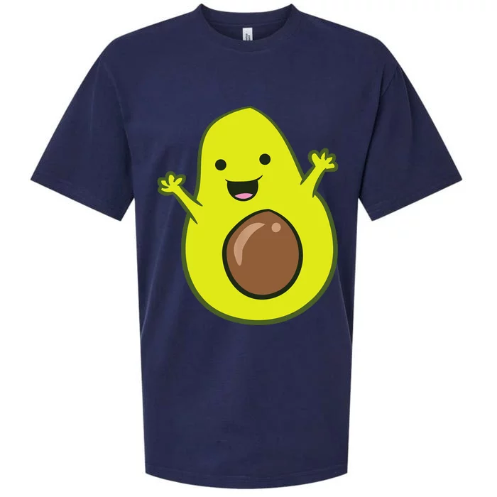 Avocado Costume Funny Avocado Halloween Costume Avocado Sueded Cloud Jersey T-Shirt