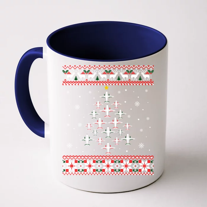 Airplane Christmas Funny Ugly Xmas Sweater Cute Gift Front & Back Coffee Mug