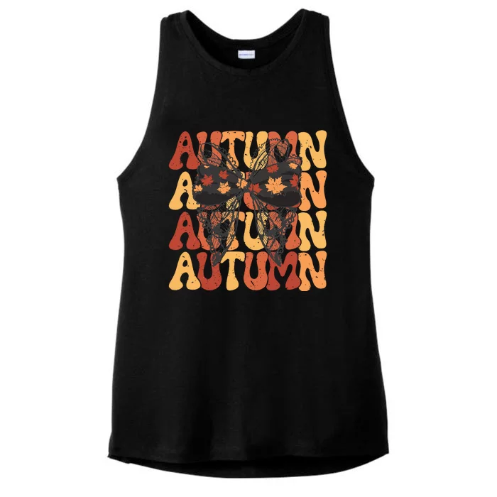 Autumn Coquette Fall Cozy Season Ladies Tri-Blend Wicking Tank