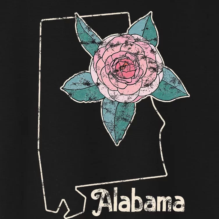 Alabama Camellia Flower Wildflower State Women's Crop Top Tee