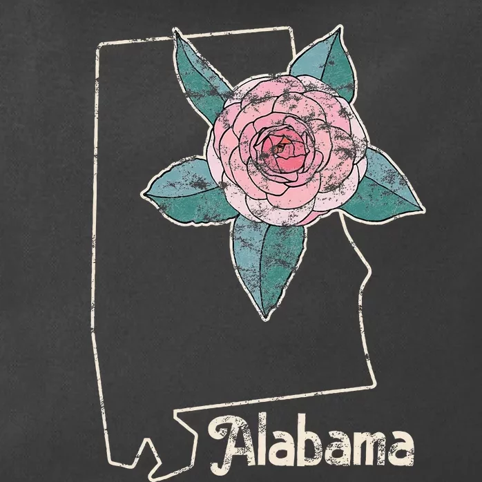 Alabama Camellia Flower Wildflower State Zip Tote Bag