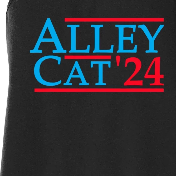 Alley Cat For President Trump 2024 Women's Racerback Tank