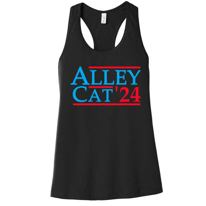 Alley Cat For President Trump 2024 Women's Racerback Tank