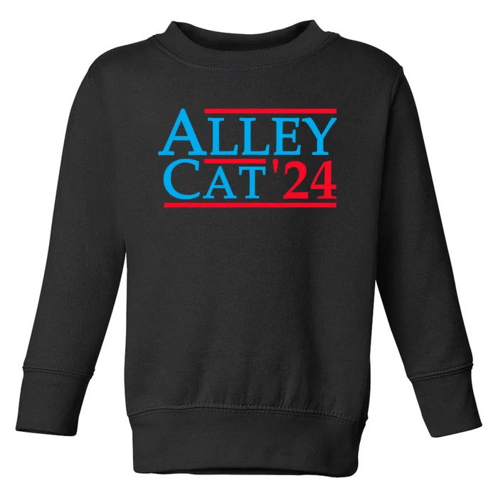 Alley Cat For President Trump 2024 Toddler Sweatshirt