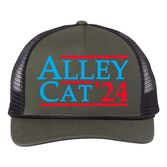 Alley Cat For President Trump 2024 Retro Rope Trucker Hat Cap