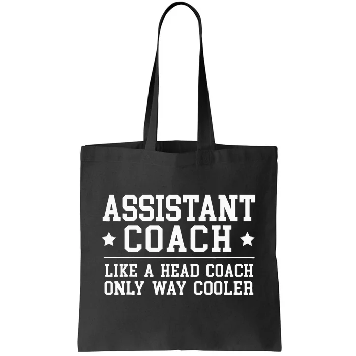 Assistant Coach Funny Sports Coaching Gift Tote Bag