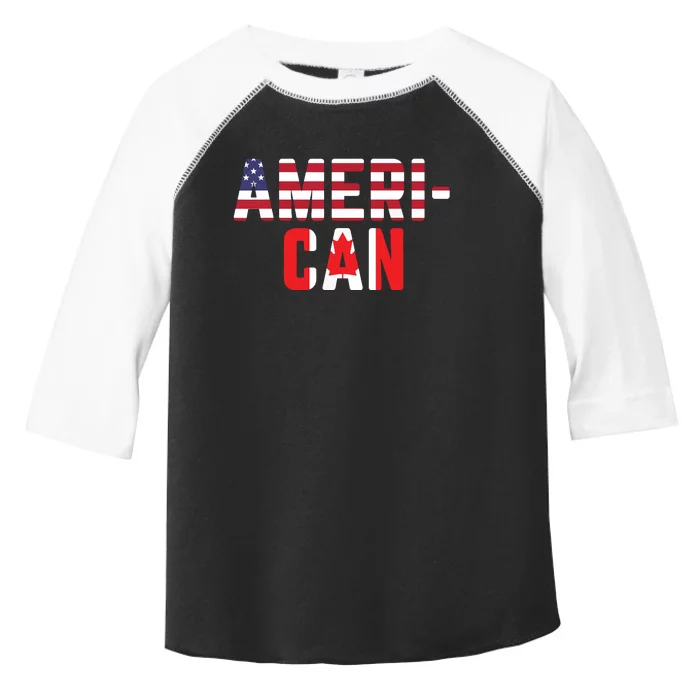 American Canadian Flag America Canada Patriotic Toddler Fine Jersey T-Shirt