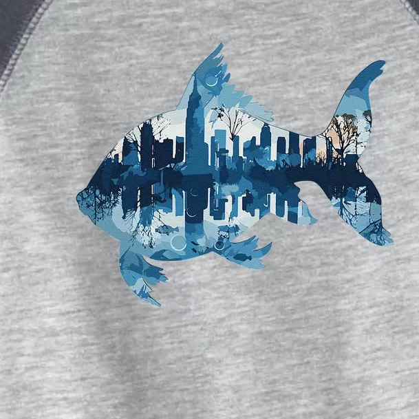 Aesthetic City Fish Toddler Fine Jersey T-Shirt