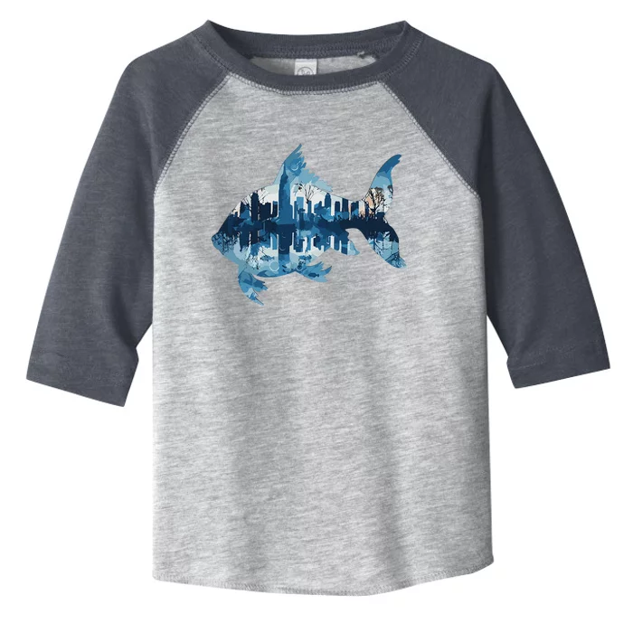 Aesthetic City Fish Toddler Fine Jersey T-Shirt