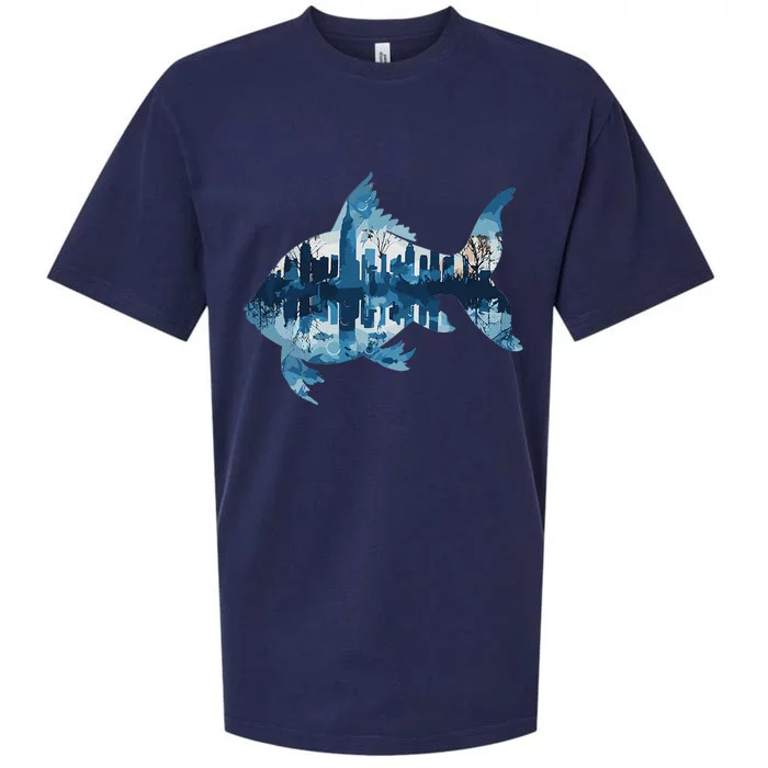 Aesthetic City Fish Sueded Cloud Jersey T-Shirt