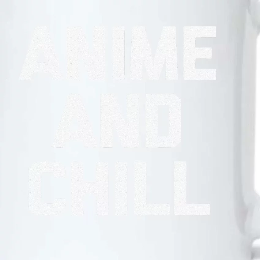 Anime & Chill Funny Saying Sarcastic Novelty Humor Black Color Changing Mug