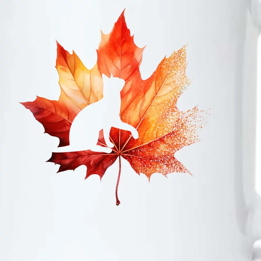 Autumn Cat Fall Lover Black Color Changing Mug