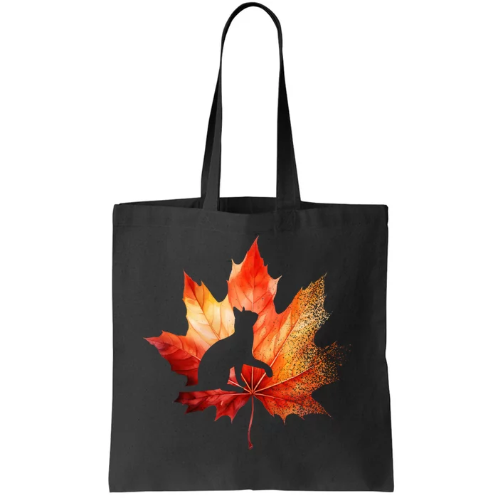 Autumn Cat Fall Lover Tote Bag