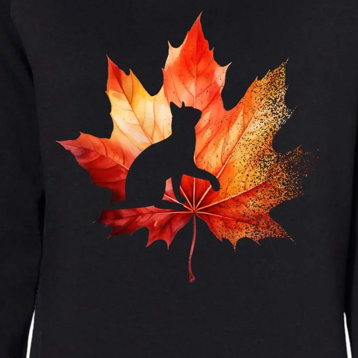 Autumn Cat Fall Lover Womens California Wash Sweatshirt